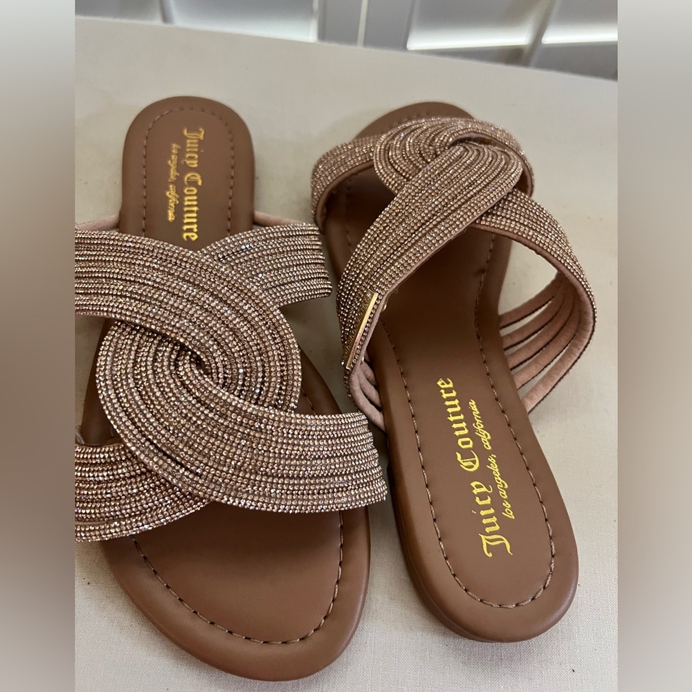 Juicy Couture Women's Brown Beaded Sandals